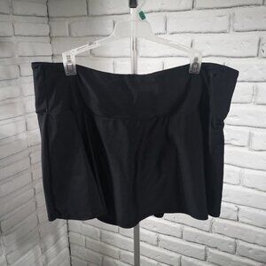Christina Ladies Size 16 High Waisted Black Flounce Swim Skirt Bottom